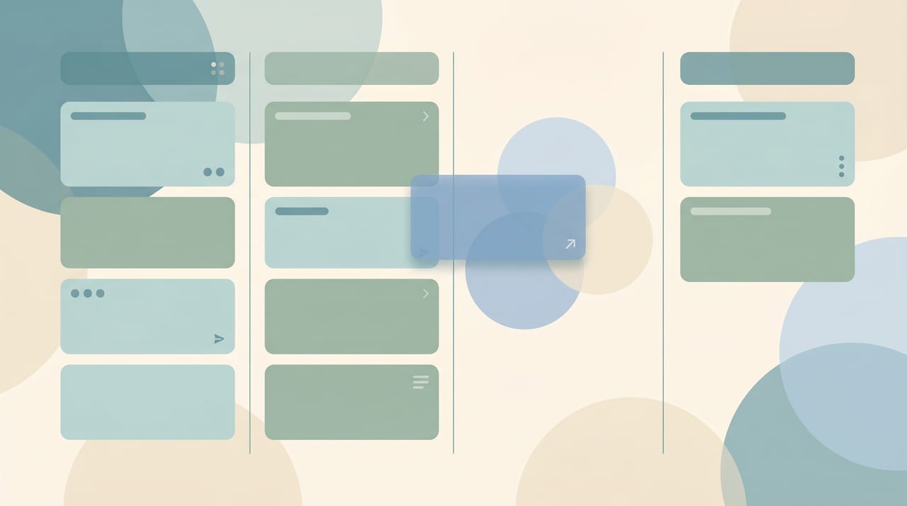 Trello kanban board interface with a question mark over it, signaling a product redesign