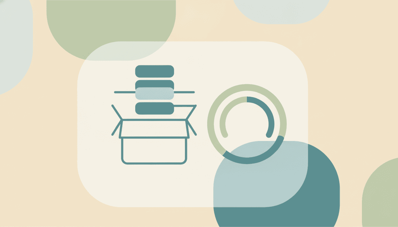 An open box icon beside a stacked-disk storage gauge, representing Dropbox file size limits